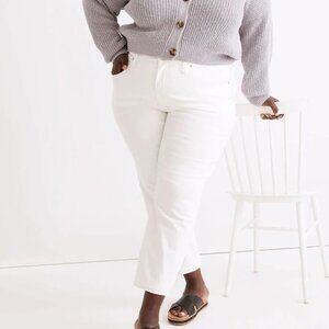 NWT Madewell Women's The Plus Curvy Perfect Vintage Jean in Tile White